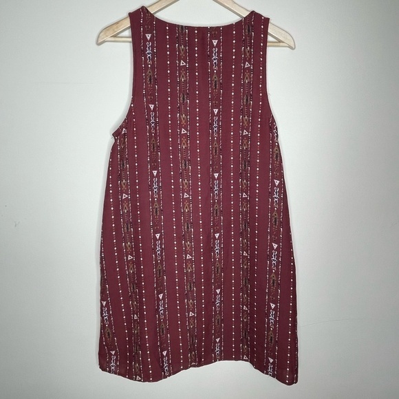 𝅺ENTRO rust aztec western tie neck shift dress - Picture 6 of 7